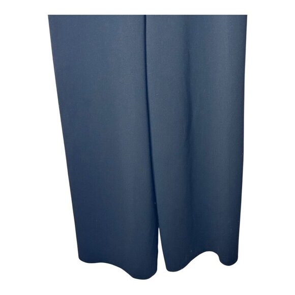 Zara Jumpsuit‎ Women Small Black Ivory Tie Back Overall Wide Leg Cropped Preppy - Picture 7 of 10